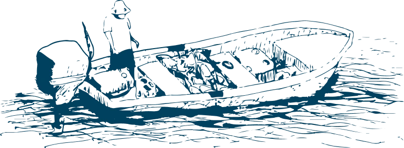 Decoración lancha artesanal