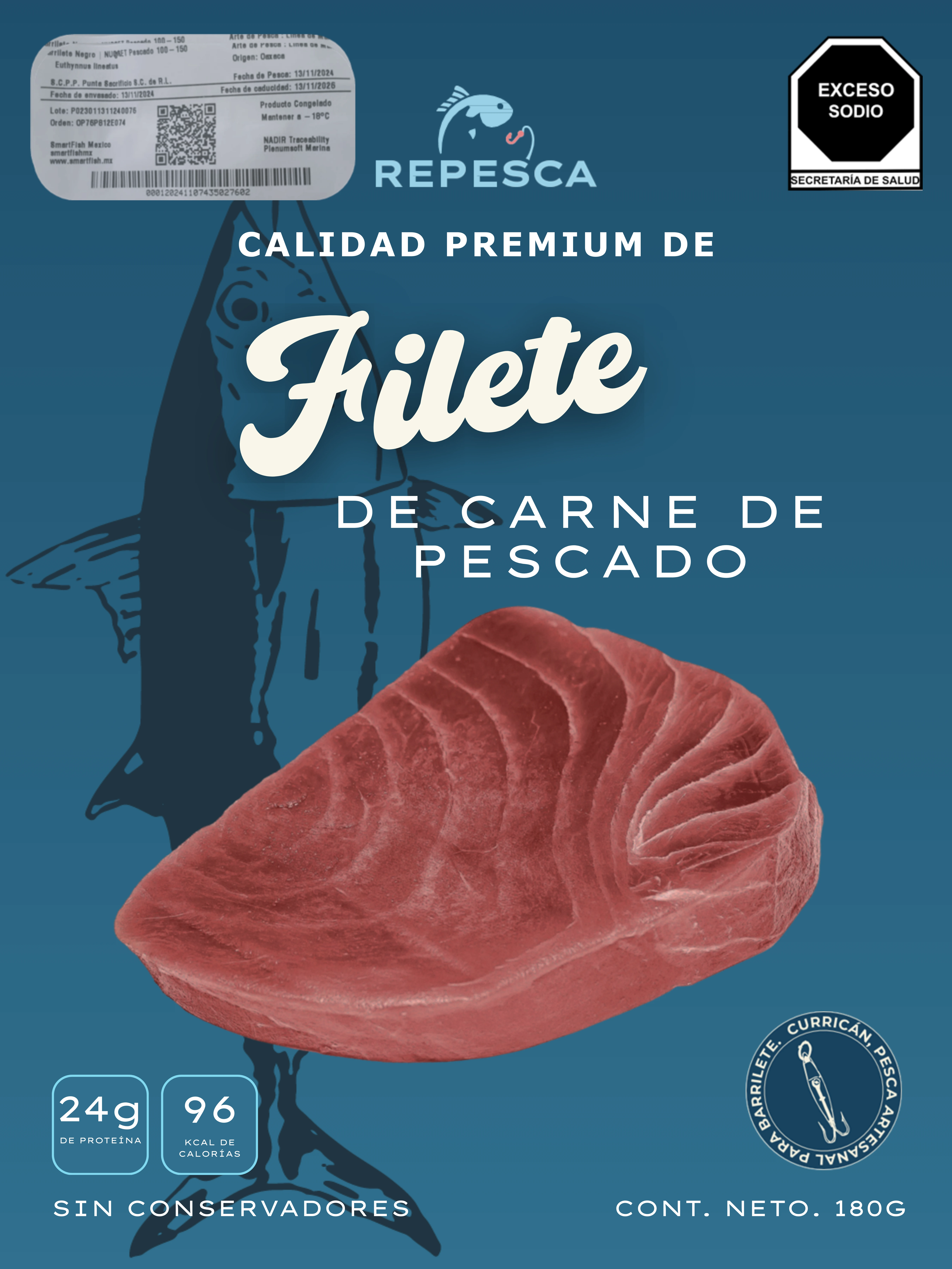 Filete de carne de pescado